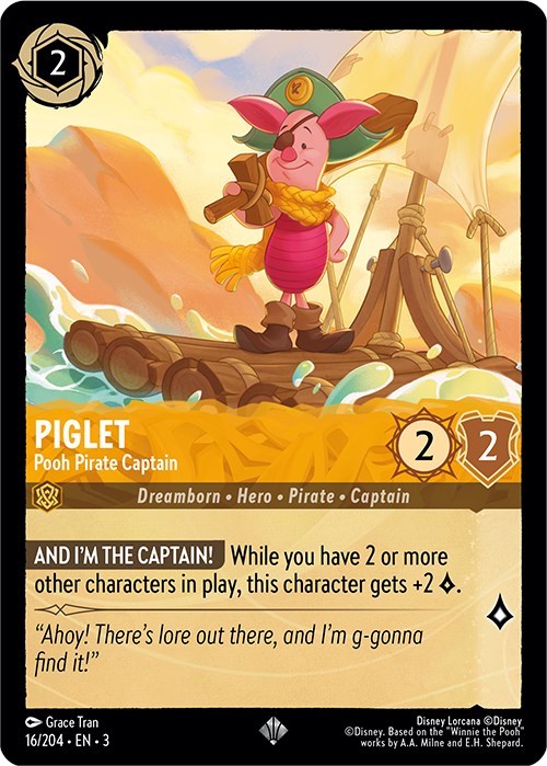 Piglet - Pooh Pirate Captain (16/204) [Into the Inklands] | Deep Dive Games St. Marys