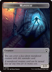 Elemental (0020) // Manifest Double-Sided Token [Secrets of Strixhaven Commander Tokens] | Deep Dive Games St. Marys