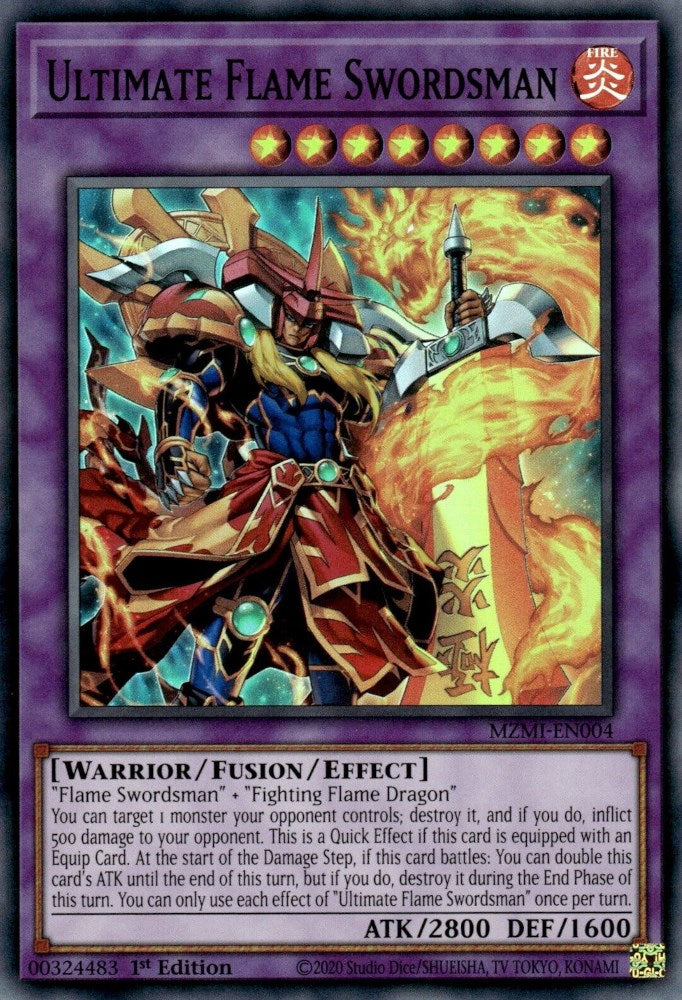 Ultimate Flame Swordsman [MZMI-EN004] Super Rare | Deep Dive Games St. Marys