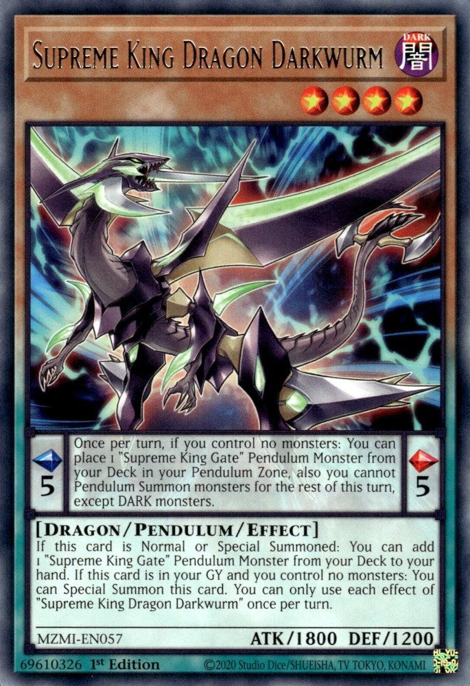 Supreme King Dragon Darkwurm [MZMI-EN057] Rare | Deep Dive Games St. Marys
