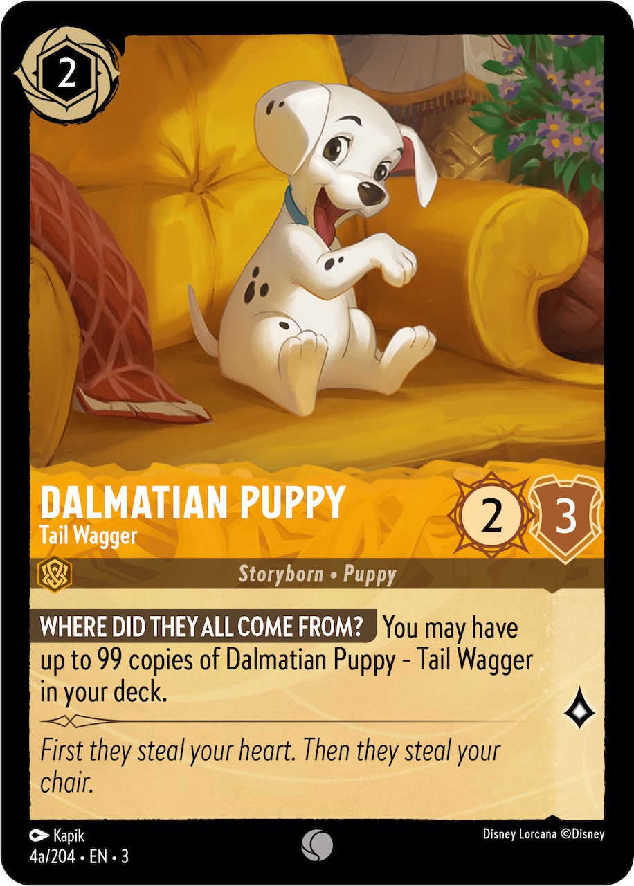 Dalmatian Puppy - Tail Wagger (4a) (4a/204) [Into the Inklands] | Deep Dive Games St. Marys
