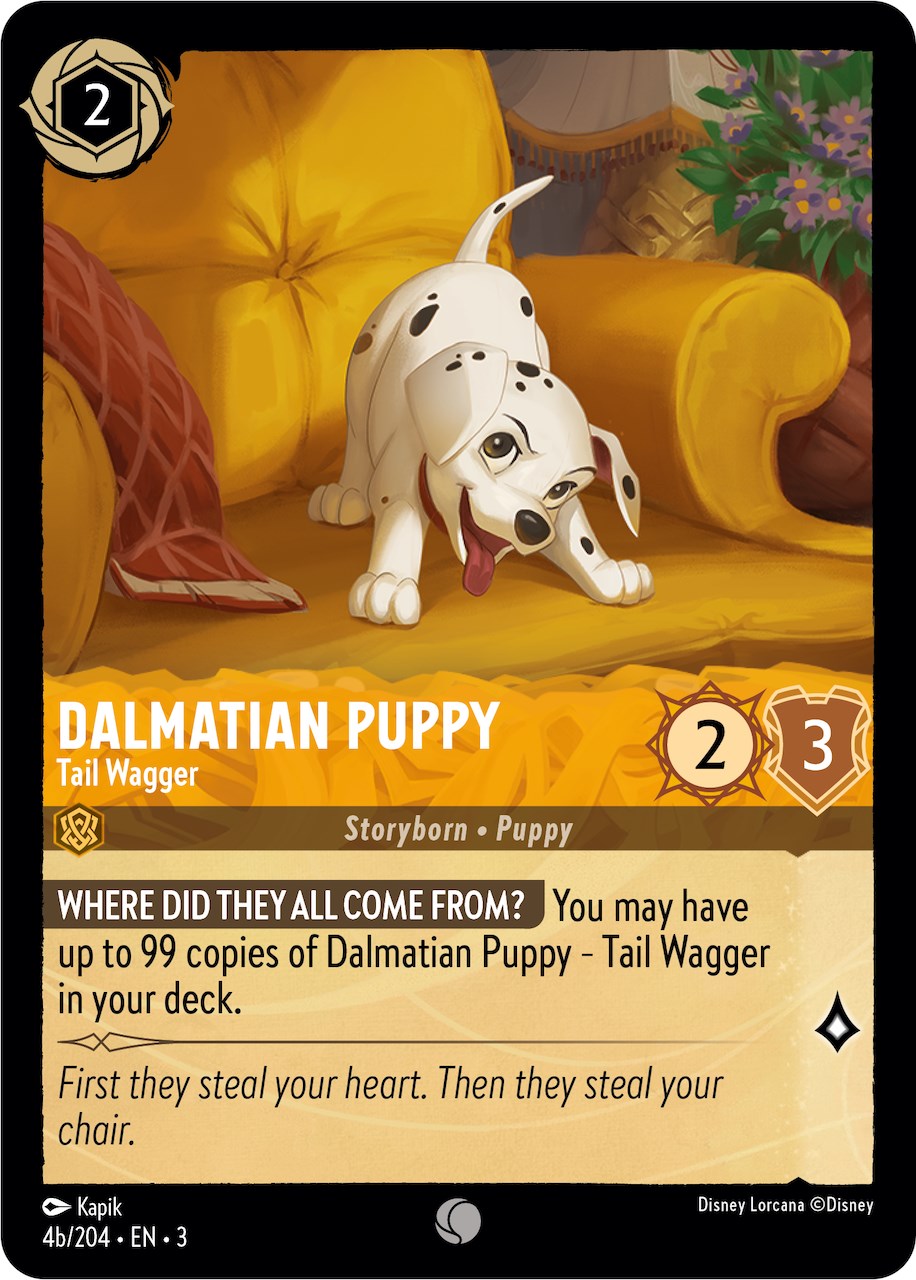 Dalmatian Puppy - Tail Wagger (4b) (4b/204) [Into the Inklands] | Deep Dive Games St. Marys