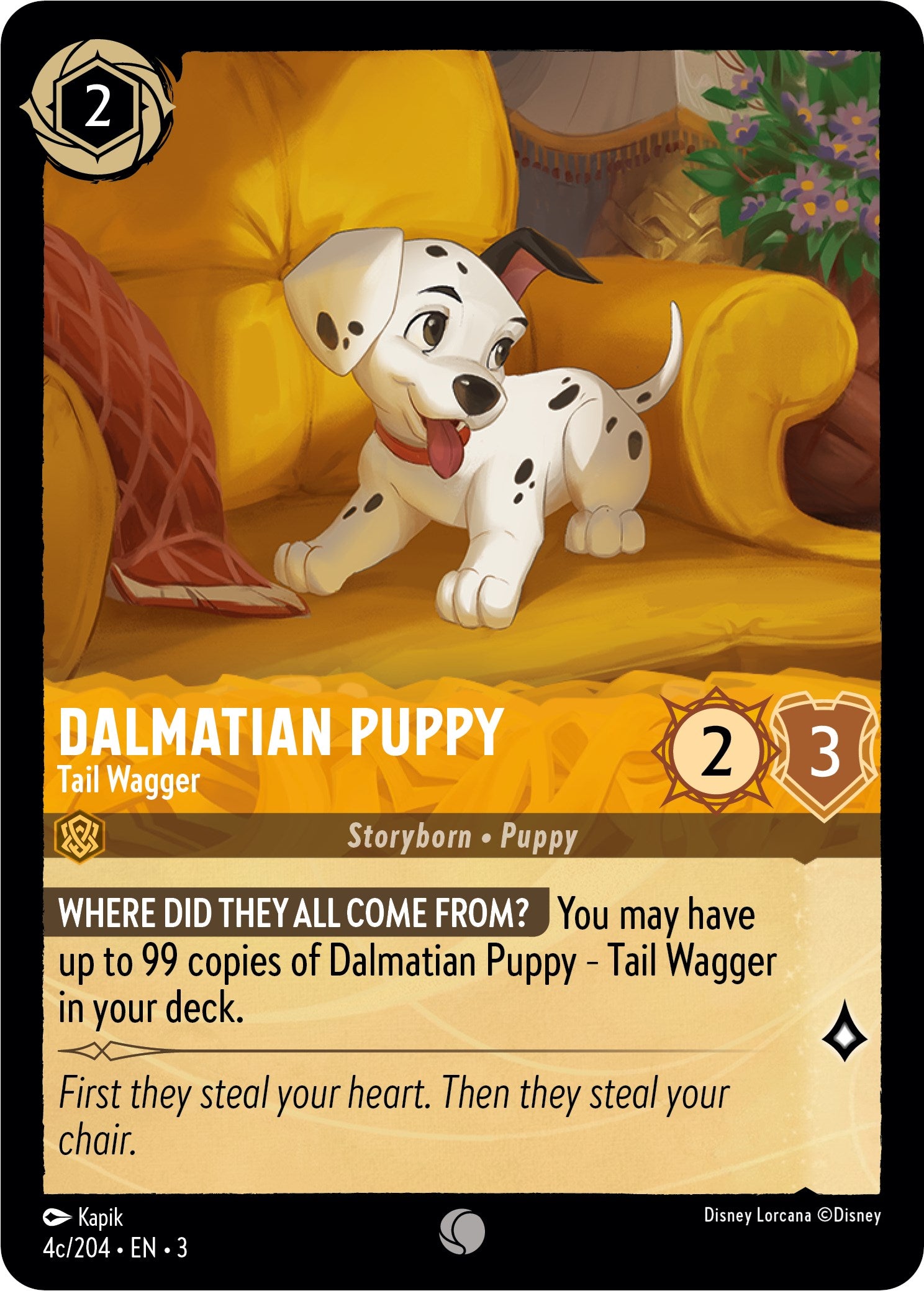 Dalmatian Puppy - Tail Wagger (4c) (4c/204) [Into the Inklands] | Deep Dive Games St. Marys