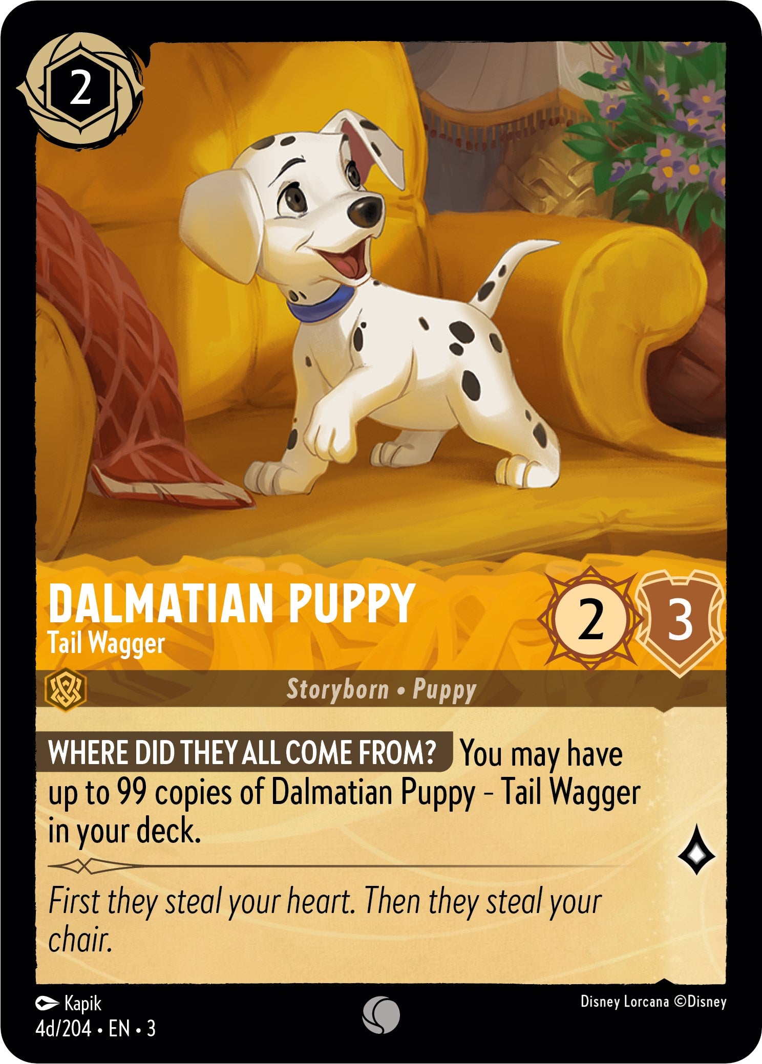 Dalmatian Puppy - Tail Wagger (4d) (4d/204) [Into the Inklands] | Deep Dive Games St. Marys