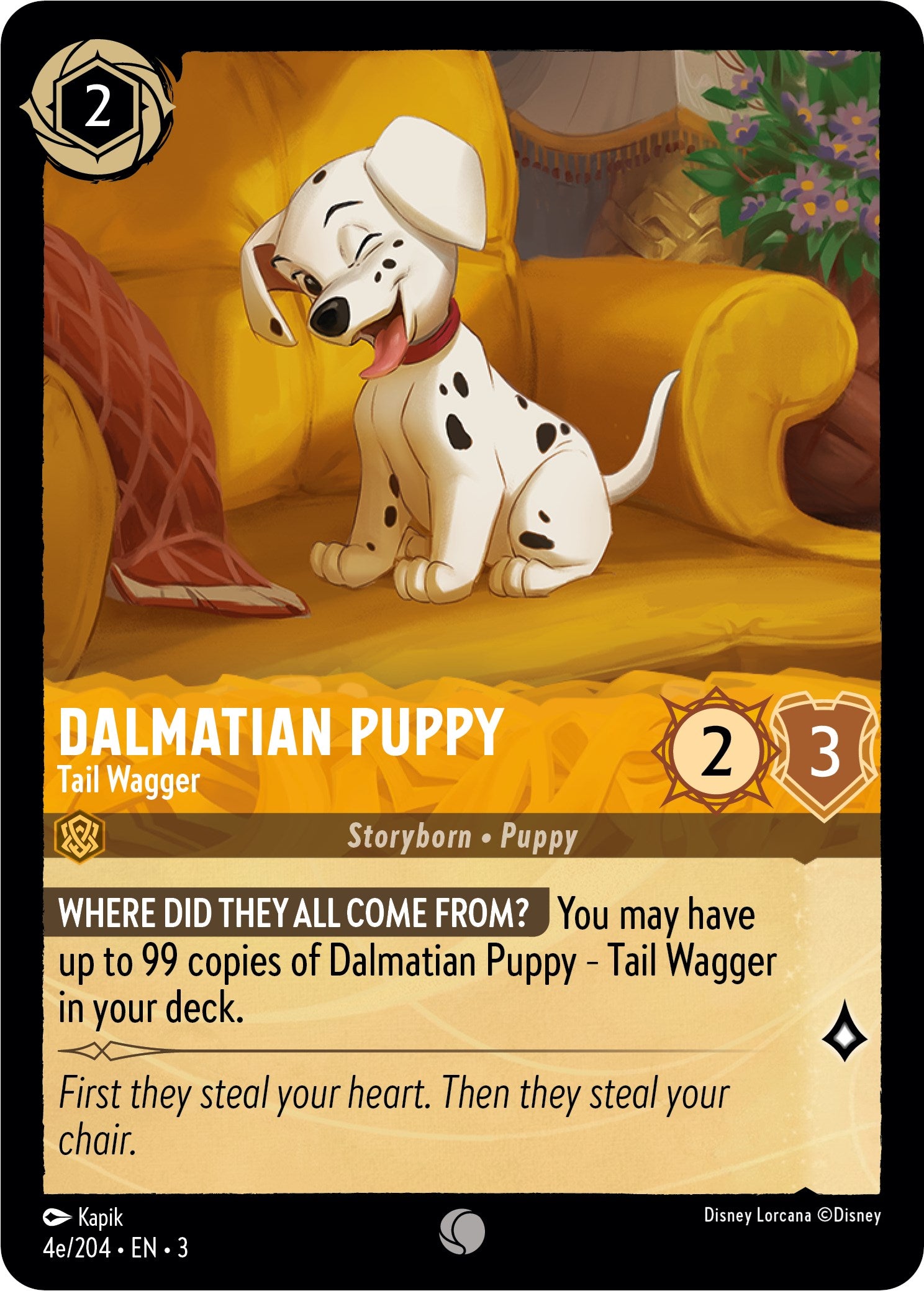 Dalmatian Puppy - Tail Wagger (4e) (4e/204) [Into the Inklands] | Deep Dive Games St. Marys