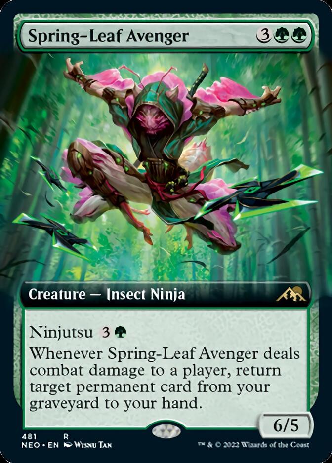 Spring-Leaf Avenger (Extended Art) [Kamigawa: Neon Dynasty] | Deep Dive Games St. Marys
