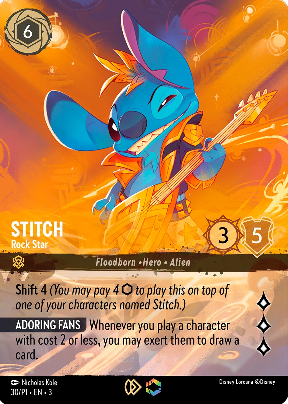 Stitch - Rock Star (Store Championship) (30) [Promo Cards] | Deep Dive Games St. Marys