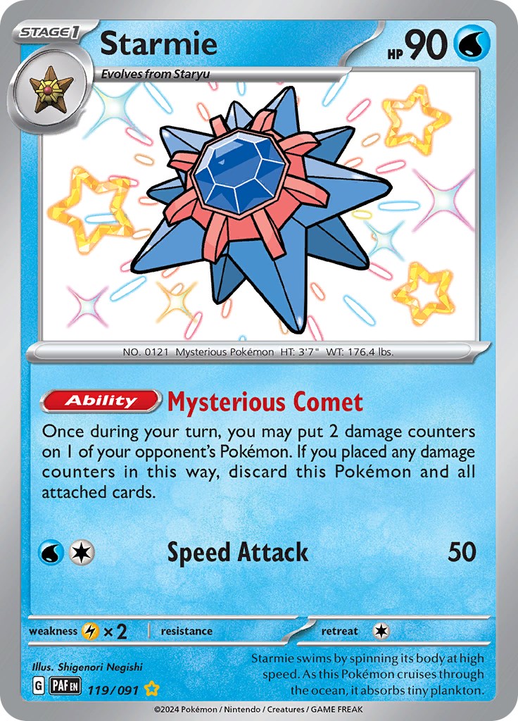 Starmie (119/091) [Scarlet & Violet: Paldean Fates] | Deep Dive Games St. Marys