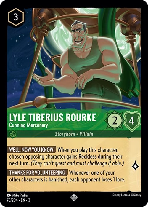 Lyle Tiberius Rourke - Cunning Mercenary (78/204) [Into the Inklands] | Deep Dive Games St. Marys