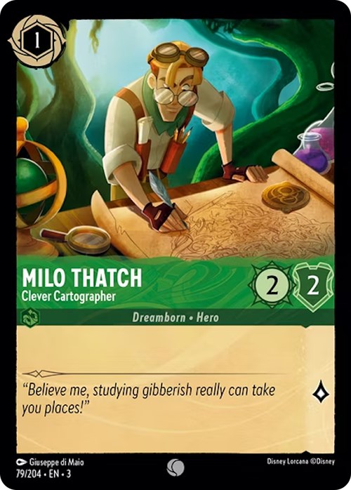 Milo Thatch - Clever Cartographer (79/204) [Into the Inklands] | Deep Dive Games St. Marys