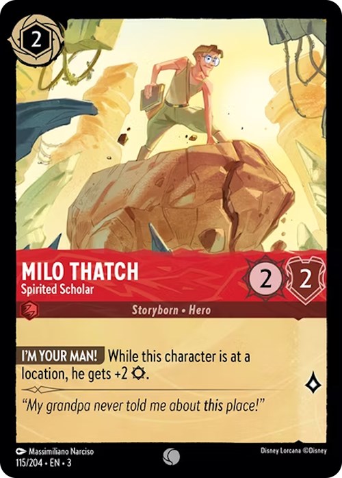 Milo Thatch - Spirited Scholar (115/204) [Into the Inklands] | Deep Dive Games St. Marys