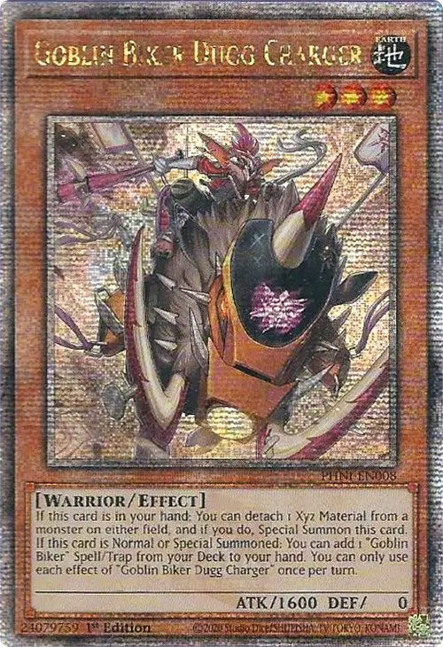Goblin Biker Dugg Charger [PHNI-EN008] Quarter Century Secret Rare | Deep Dive Games St. Marys