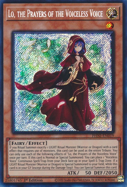 Lo, the Prayers of the Voiceless Voice [PHNI-EN019] Secret Rare | Deep Dive Games St. Marys