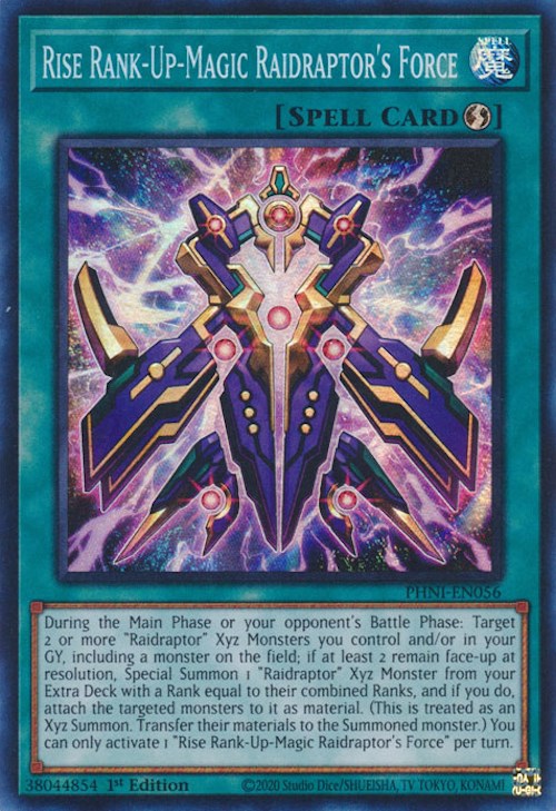 Rise Rank-Up-Magic Raidraptor's Force [PHNI-EN056] Super Rare | Deep Dive Games St. Marys