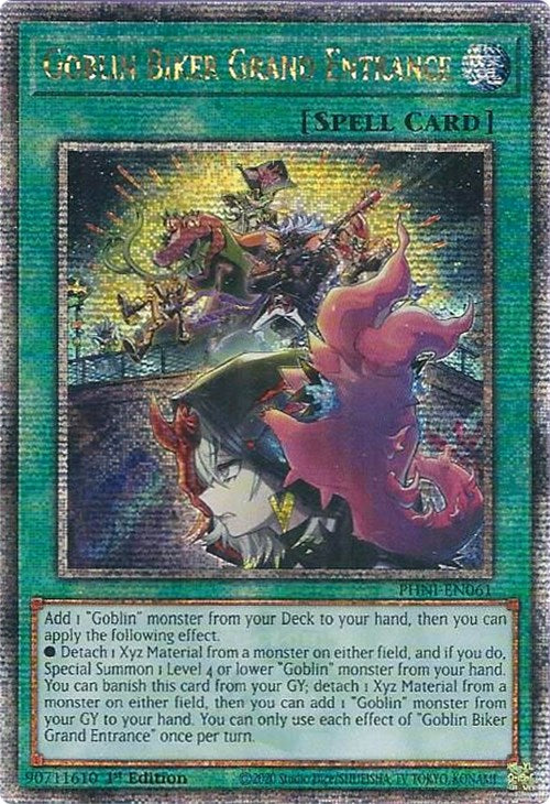 Goblin Biker Grand Entrance [PHNI-EN061] Quarter Century Secret Rare | Deep Dive Games St. Marys