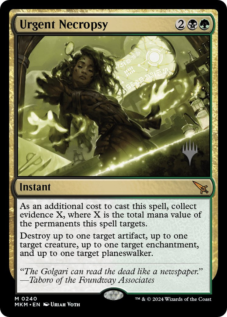 Urgent Necropsy (Promo Pack) [Murders at Karlov Manor Promos] | Deep Dive Games St. Marys