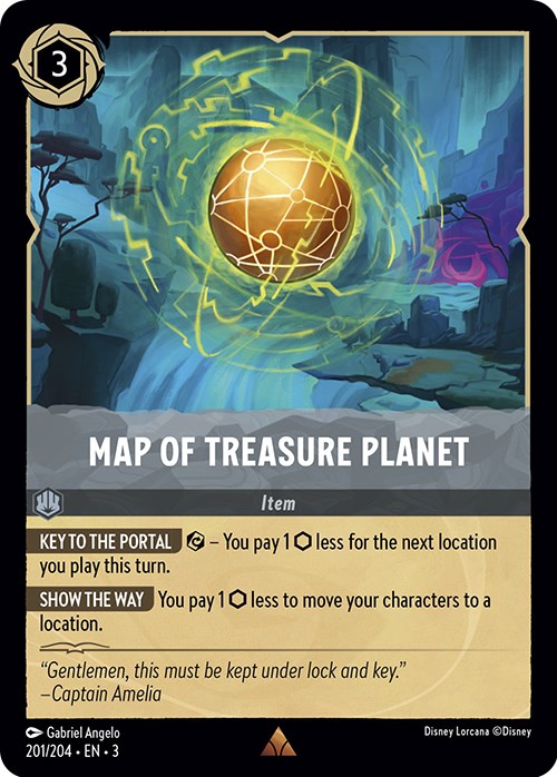 Map of Treasure Planet (201/204) [Into the Inklands] | Deep Dive Games St. Marys