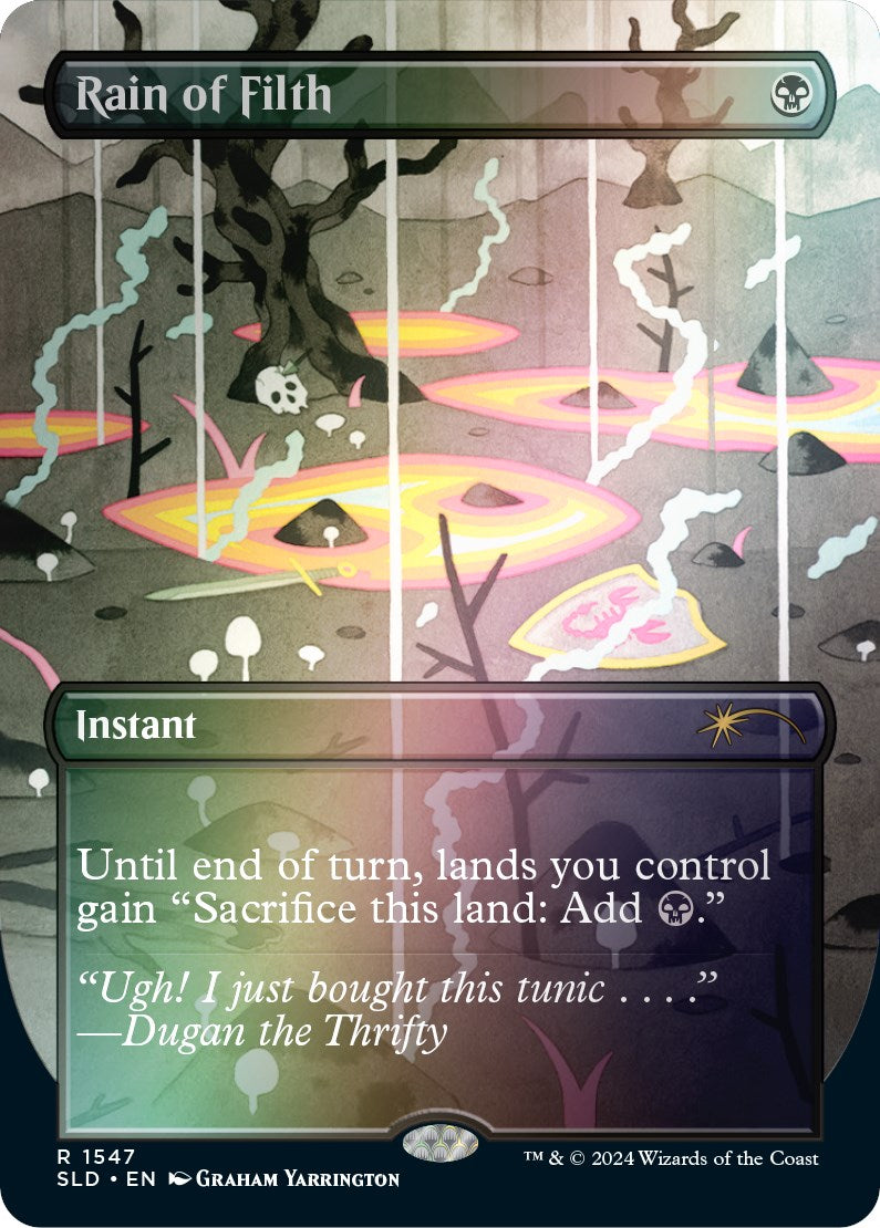Rain of Filth (Rainbow Foil) [Secret Lair Drop Series] | Deep Dive Games St. Marys