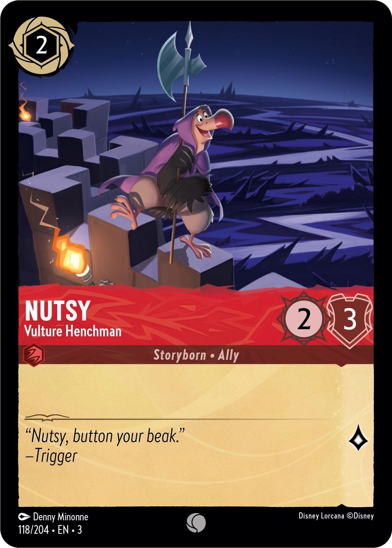 Nutsy - Vulture Henchman (118/204) [Into the Inklands] | Deep Dive Games St. Marys