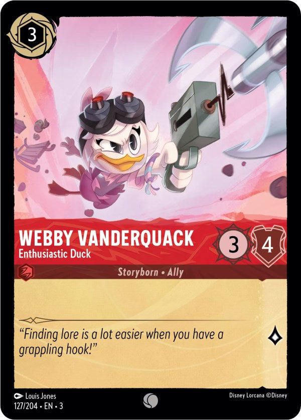Webby Vanderquack - Enthusiastic Duck (127/204) [Into the Inklands] | Deep Dive Games St. Marys
