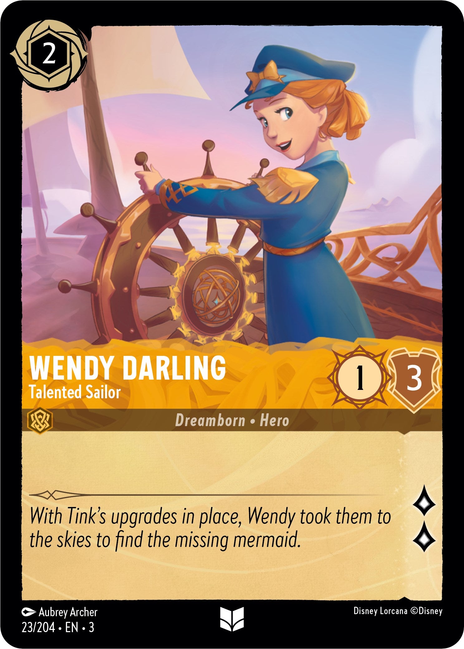 Wendy Darling - Talented Sailor (23/204) [Into the Inklands] | Deep Dive Games St. Marys