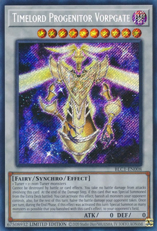 Timelord Progenitor Vorpgate [BLC1-EN008] Secret Rare | Deep Dive Games St. Marys