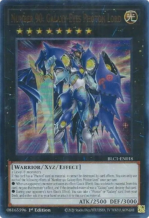 Number 90: Galaxy-Eyes Photon Lord [BLC1-EN018] Ultra Rare | Deep Dive Games St. Marys