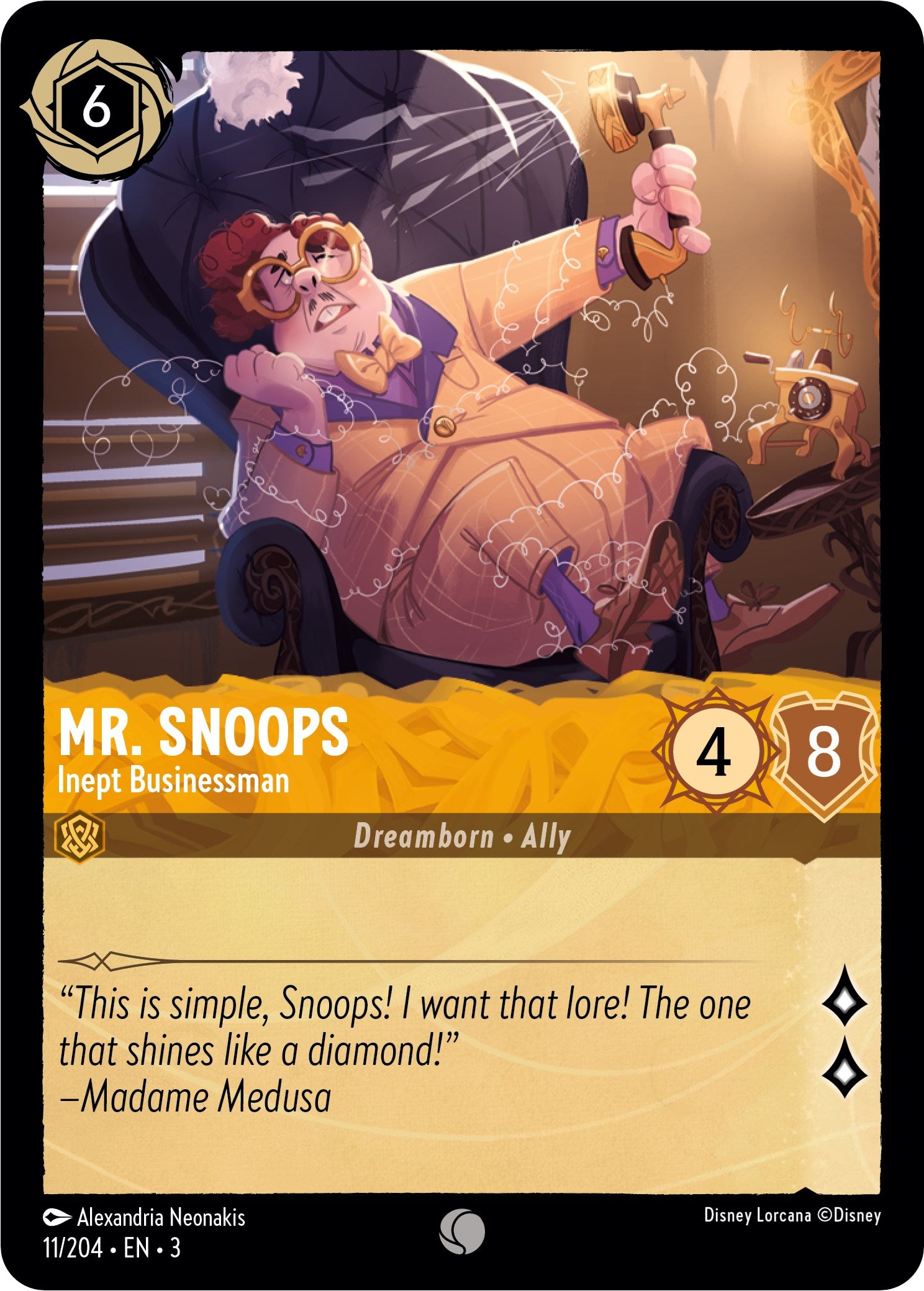 Mr. Snoops - Inept Businessman (11/204) [Into the Inklands] | Deep Dive Games St. Marys