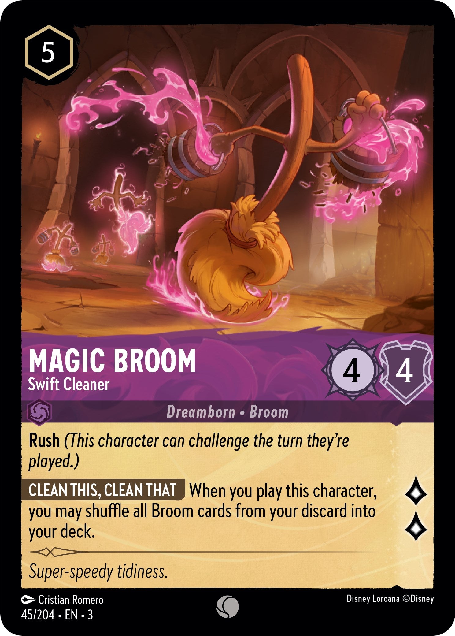 Magic Broom - Swift Cleaner (45//204) [Into the Inklands] | Deep Dive Games St. Marys