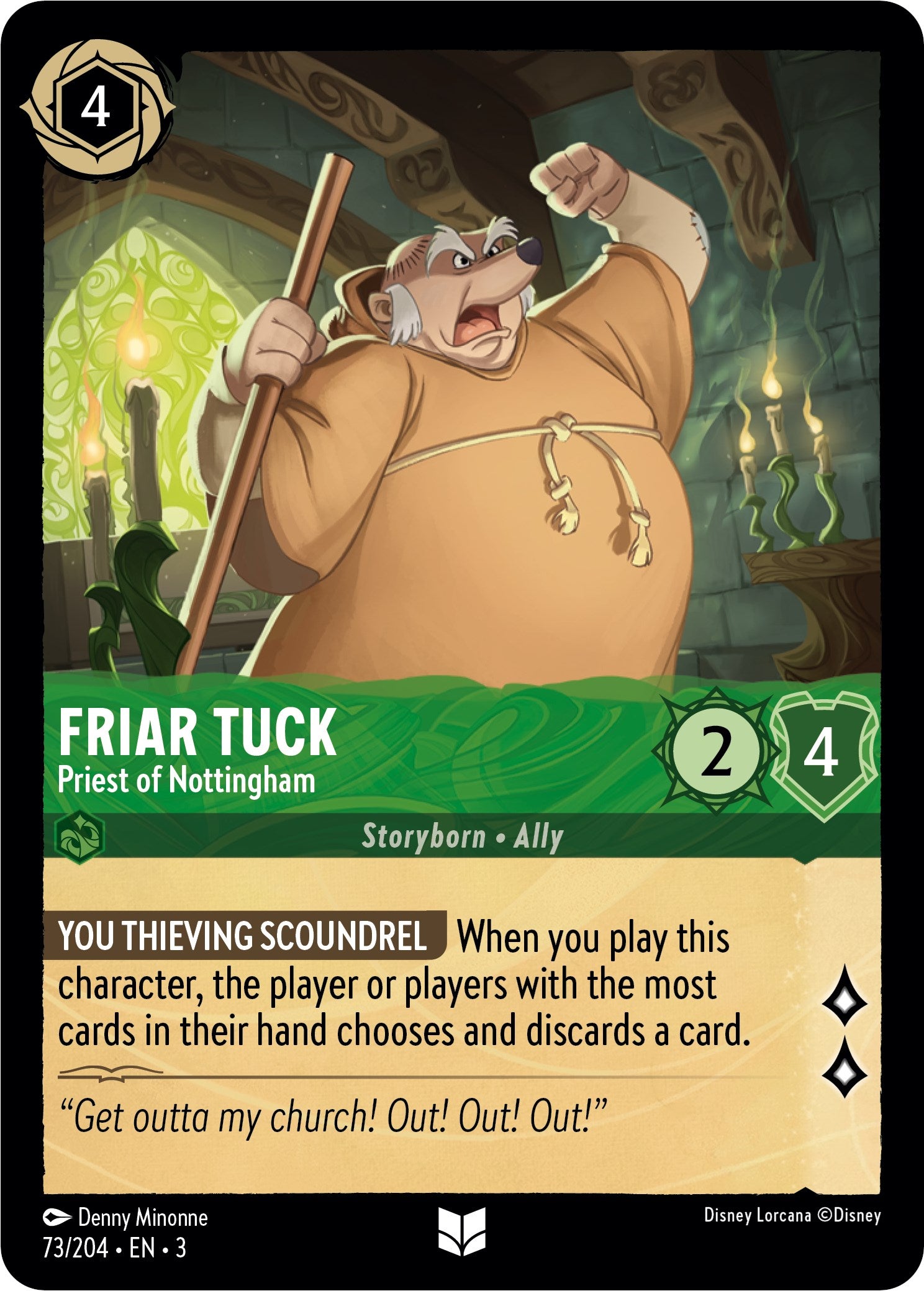 Friar Tuck - Priest of Nottingham (73/204) [Into the Inklands] | Deep Dive Games St. Marys