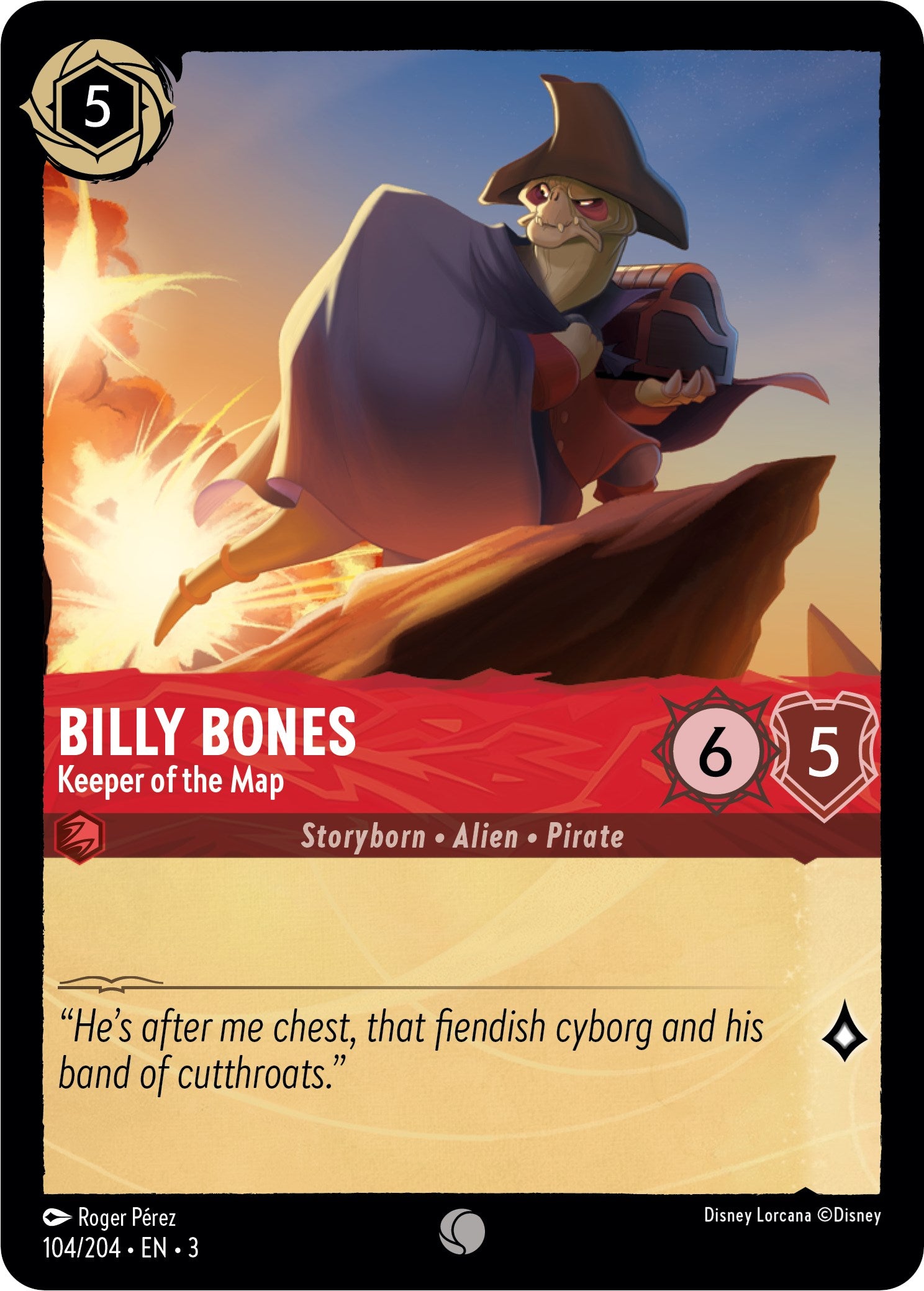 Billy Bones - Keeper of the Map (104/204) [Into the Inklands] | Deep Dive Games St. Marys