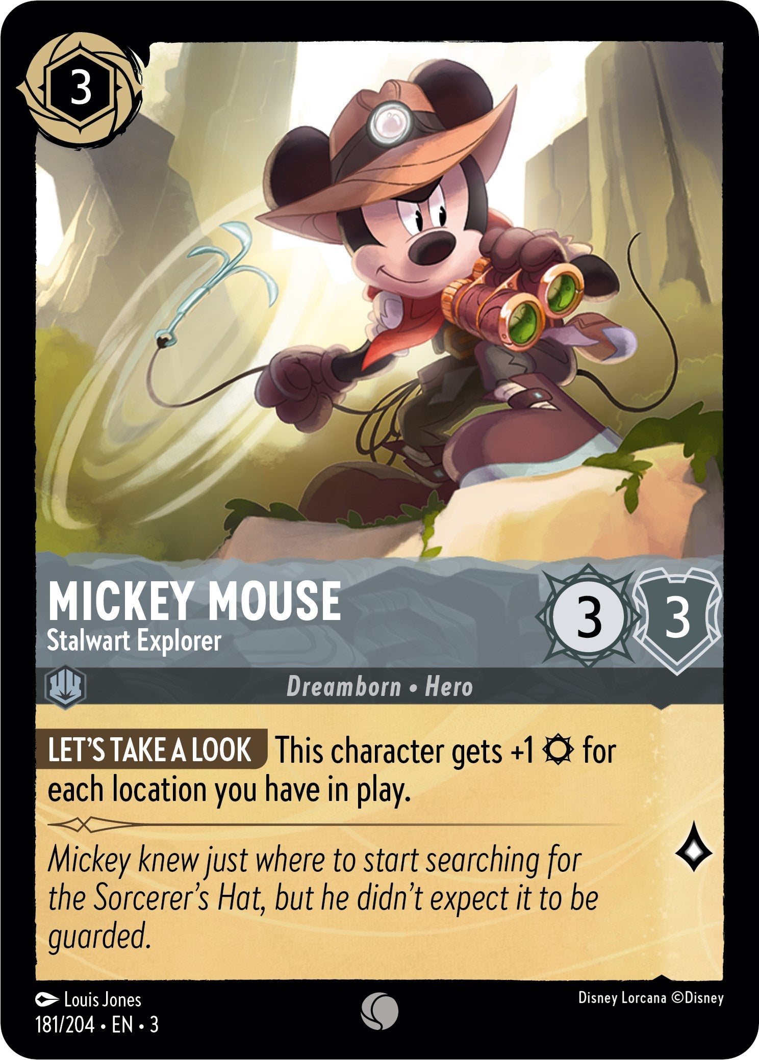Mickey Mouse - Stalwart Explorer (181/204) [Into the Inklands] | Deep Dive Games St. Marys
