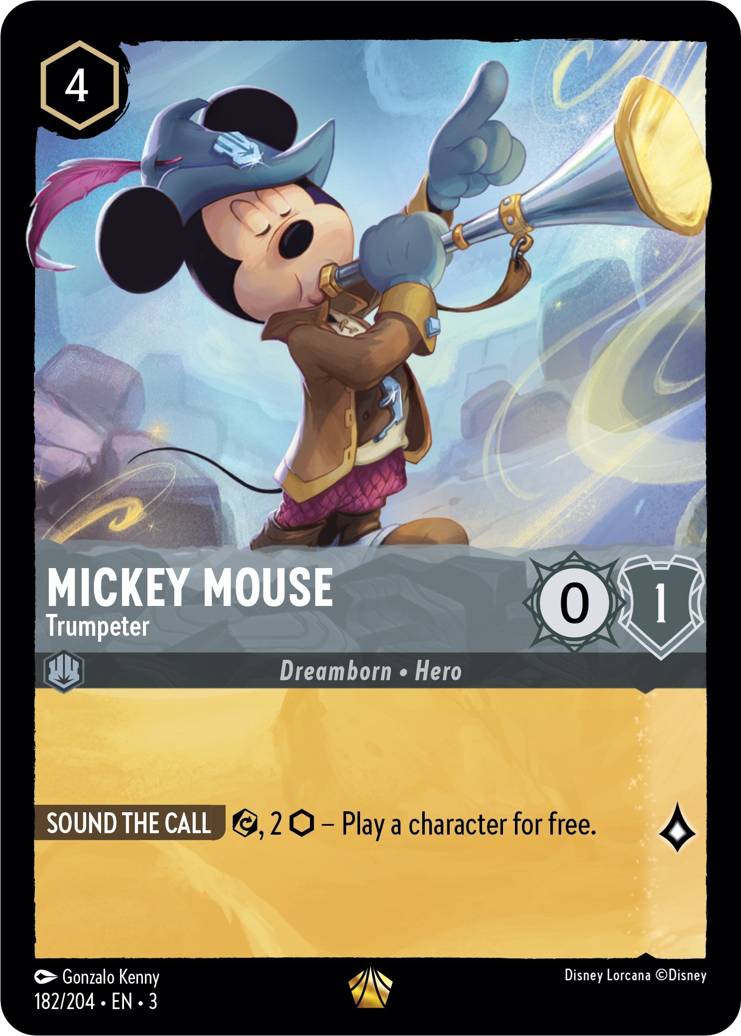 Mickey Mouse -Trumpeter (182/204) [Into the Inklands] | Deep Dive Games St. Marys