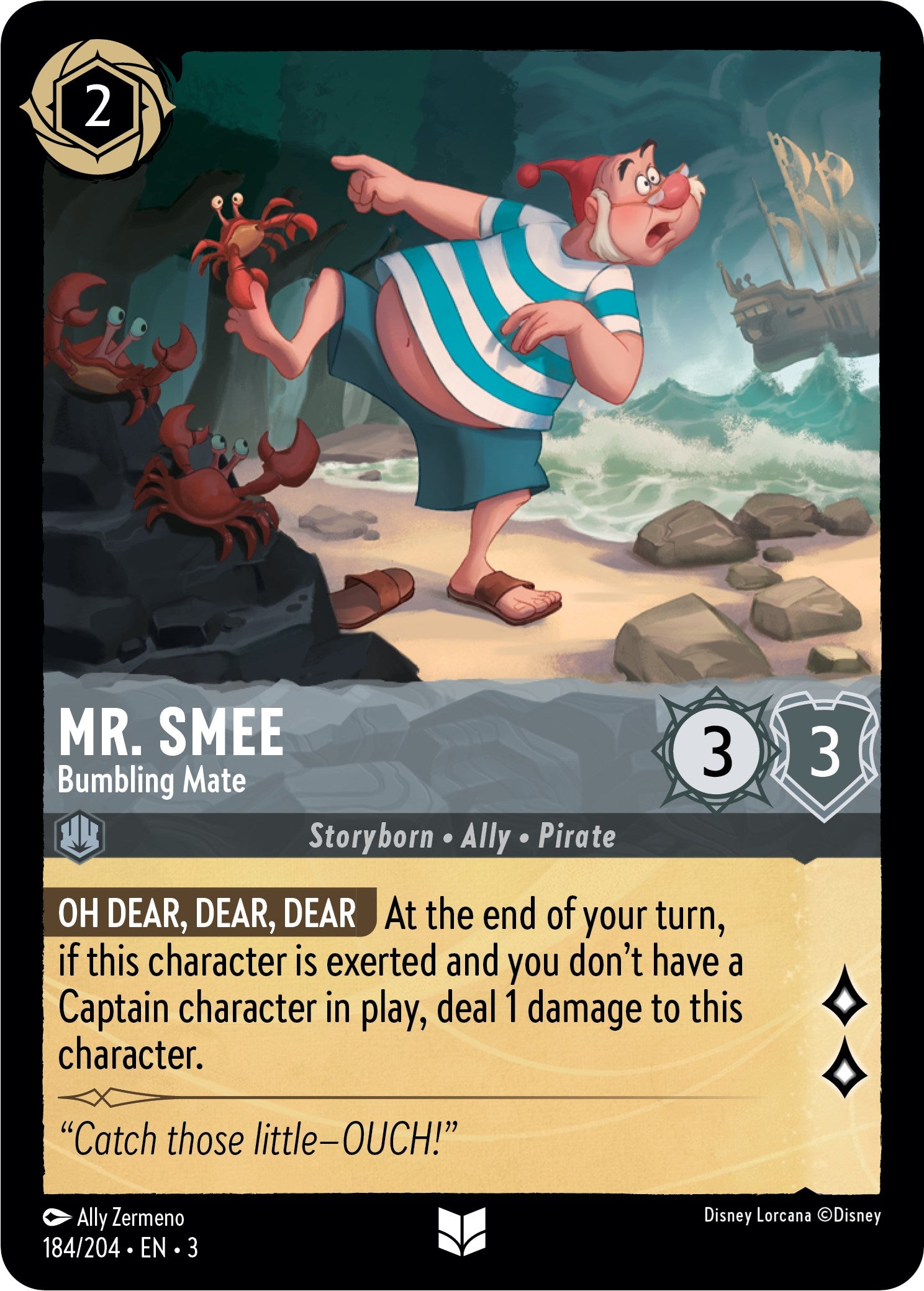 Mr. Smee - Bumbling Mate (184/204) [Into the Inklands] | Deep Dive Games St. Marys