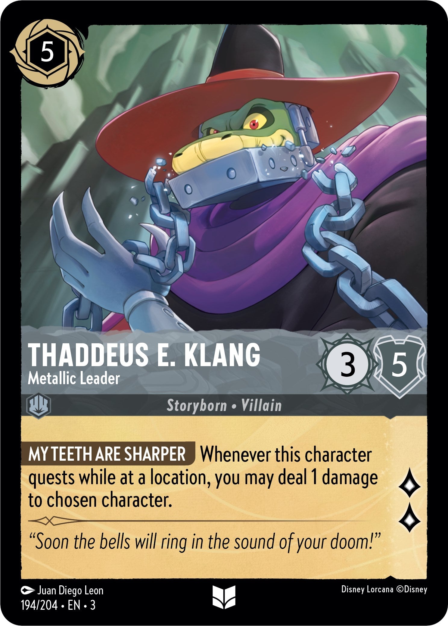 Thaddeus E. Klang - Metallic Leader (194/204) [Into the Inklands] | Deep Dive Games St. Marys