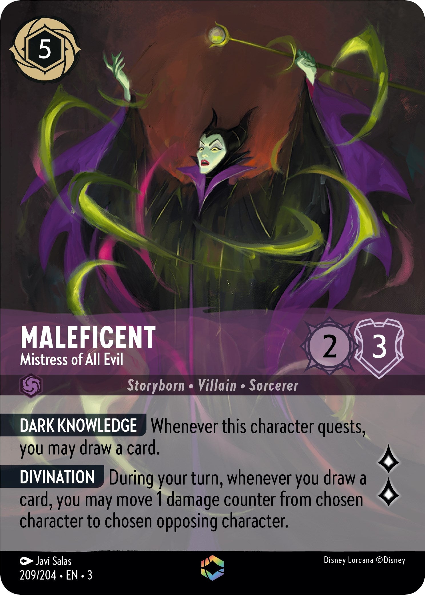 Maleficent - Mistress of All Evil (Alternate Art) (209/204) [Into the Inklands] | Deep Dive Games St. Marys