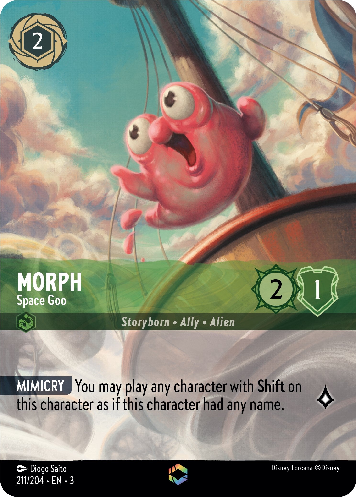 Morph - Space Goo (Alternate Art) (211/204) [Into the Inklands] | Deep Dive Games St. Marys