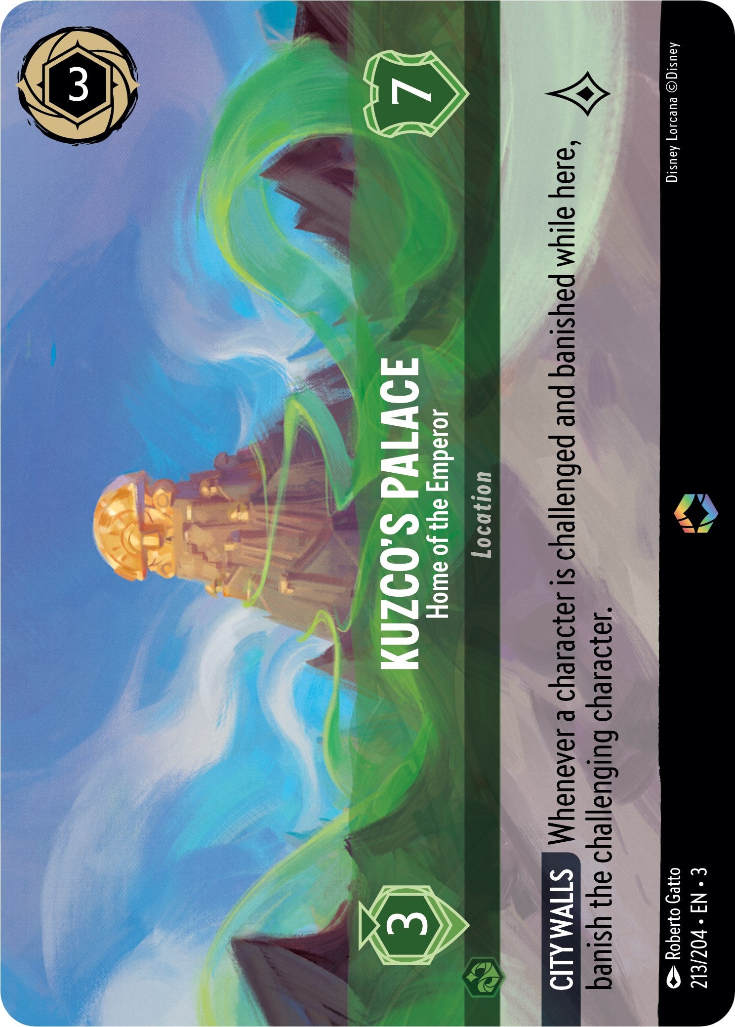 Kuzco's Palace - Home of the Emperor (Alternate Art) (213/204) [Into the Inklands] | Deep Dive Games St. Marys