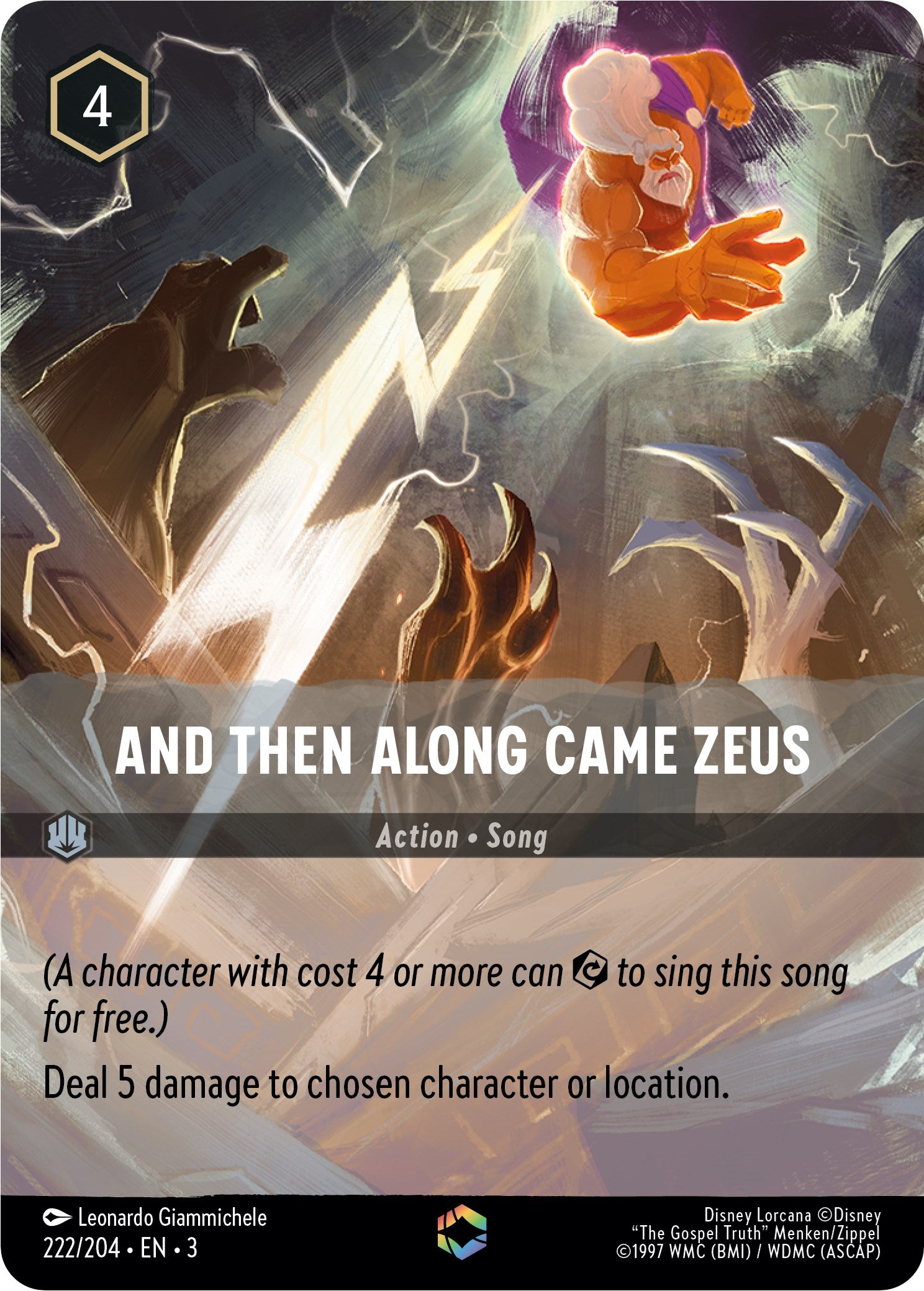 And Then Along Came Zeus (Alternate Art) (222/204) [Into the Inklands] | Deep Dive Games St. Marys