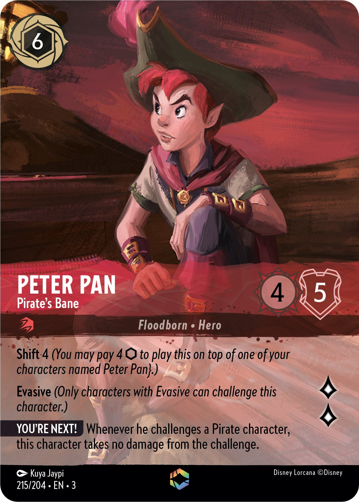 Peter Pan - Pirate's Bane (Alternate Art) (215/204) [Into the Inklands] | Deep Dive Games St. Marys