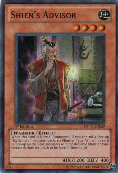 Shien's Advisor [EXVC-EN029] Super Rare | Deep Dive Games St. Marys