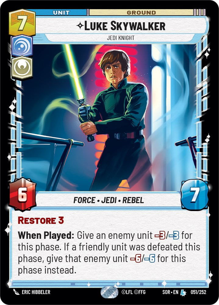 Luke Skywalker - Jedi Knight (051/252) [Spark of Rebellion] | Deep Dive Games St. Marys