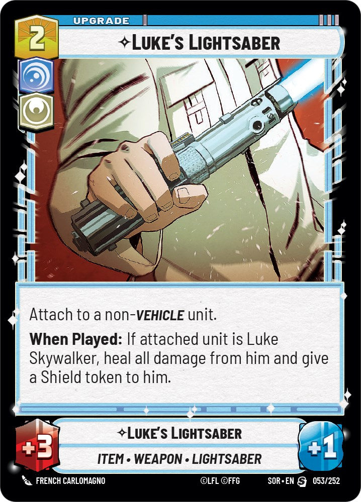 Luke's Lightsaber (053/252) [Spark of Rebellion] | Deep Dive Games St. Marys