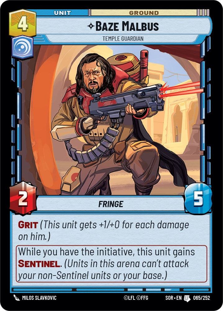 Baze Malbus - Temple Guardian (065/252) [Spark of Rebellion] | Deep Dive Games St. Marys
