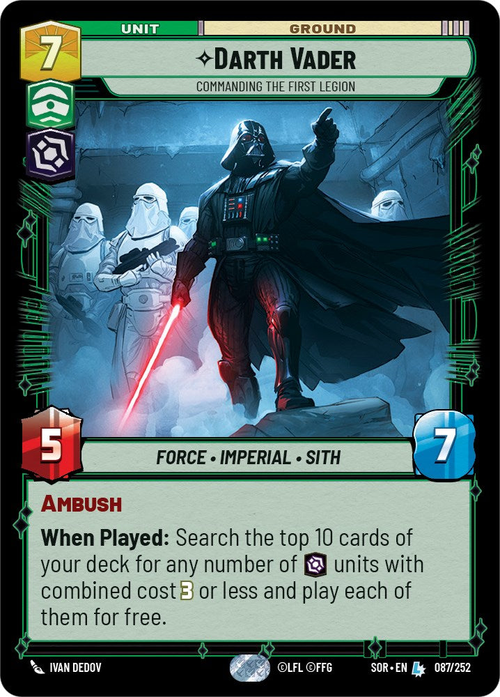 Darth Vader - Commanding the First Legion (087/252) [Spark of Rebellion] | Deep Dive Games St. Marys