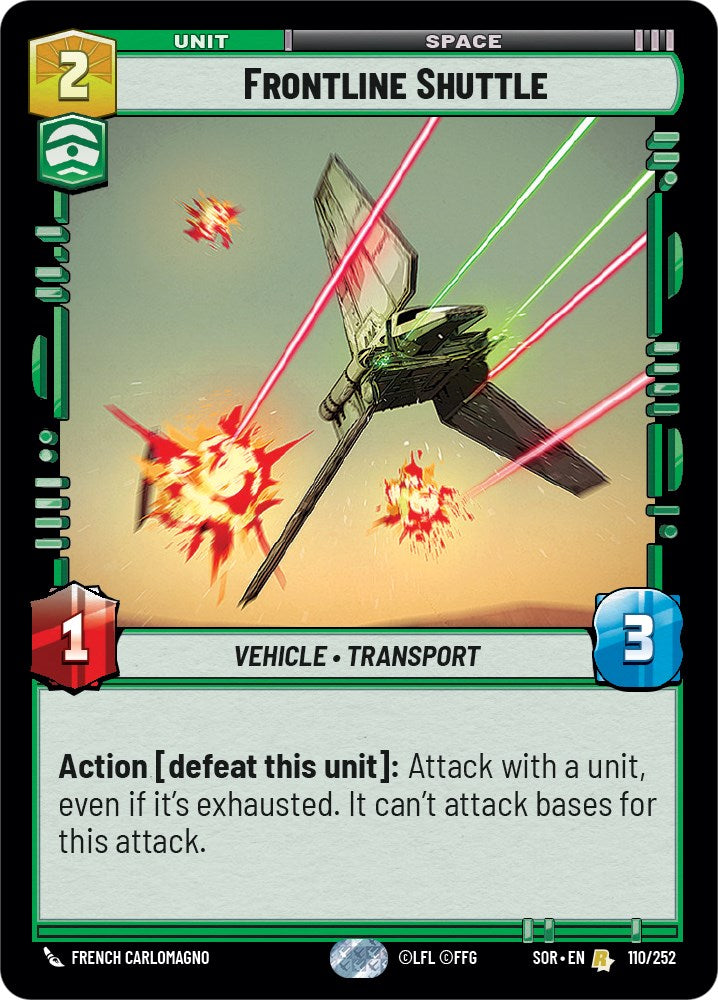 Frontline Shuttle (110/252) [Spark of Rebellion] | Deep Dive Games St. Marys