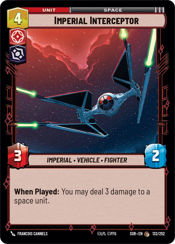 Imperial Interceptor (132/252) [Spark of Rebellion] | Deep Dive Games St. Marys