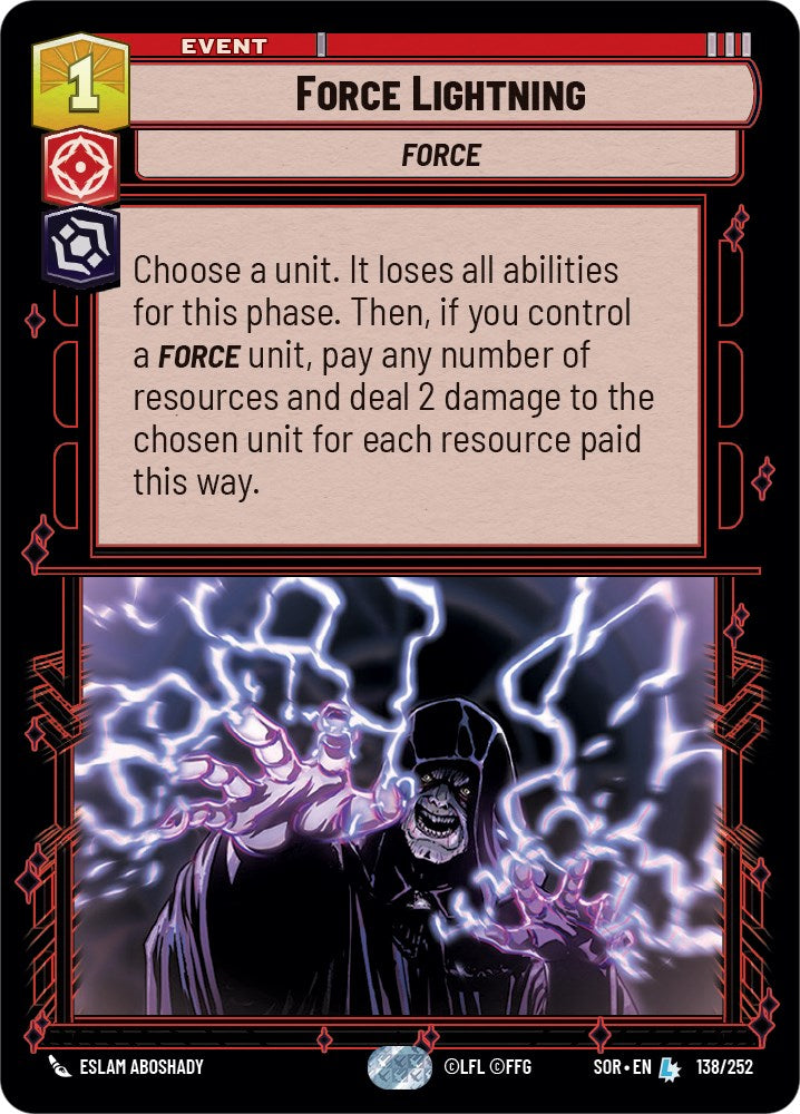 Force Lightning (138/252) [Spark of Rebellion] | Deep Dive Games St. Marys