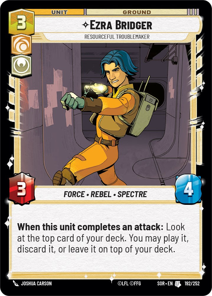 Ezra Bridger - Resourceful Troublemaker (192/252) [Spark of Rebellion] | Deep Dive Games St. Marys
