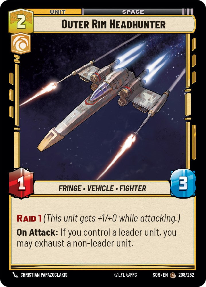 Outer Rim Headhunter (208/252) [Spark of Rebellion] | Deep Dive Games St. Marys
